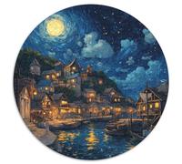 Sunset at The Harbor 1000 Pezzi Puzzle Rotondo Unico Decompressione Puzzle Per Adulti Famiglia Giocattolo 1000pcs (67.5x67.5cm)