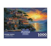 Sunset at The Harbor Puzzle Giocattoli Sfida Regalo 1000 Pezzi Giochi Harbor Sunset View Puzzle Relax Decorazione Perfetta Sfide Divertenti Per Uomini E Donne 38x26cm/1000pcs