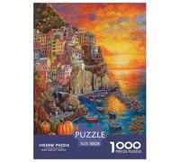Sunset at The Harbor Puzzle Impossible 1000Pcs Decorazione Per La Casa. Rilassamento E Intelligence Per Adulti E Ragazzi Da 14 Anni 38x26cm/1000pcs