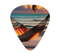 Sunset Beach - Amaca per chitarra elettrica, ukulele e chitarra acustica, colore alla moda, confezione da 12