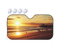 Sunset Beach Car Parabrezza Parasole 2025 Pieghevole Auto Parasole Divertente Auto Parasole Parasole Anteriore Della Copertura Del Finestro Del Finestro Per Interni Automobilistici Protezione Sol
