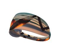 Sunset Beach Hammock Fascia elastica sportiva, unisex, morbida e traspirante, ad assorbimento rapido, materiale in poliestere