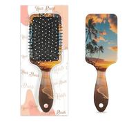 Sunset Beach Palm Tree Spazzola per capelli Ocean Tree Wet Dry Air Cushion Spazzola per capelli in plastica districante spazzola per capelli per bambini adulti ritorno a scuola regalo donne uomini