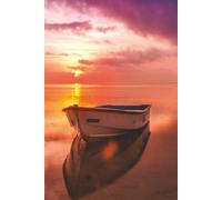 Sunset Boat Notebook: Blank Lined Notebook for All Ages, Sunset, Boat, Ocean, Sky, Clouds, Sea | 6x9 inches, 110 pages | Gifts for Birthdays, Christmas, Thanksgiving and more