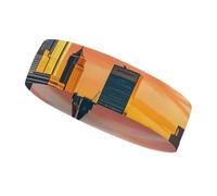 Sunset Bridge - Fascia per capelli con grattacieli, per donne e uomini, adatta a tutte le dimensioni della testa, ultra assorbente e antiscivolo, per corsa, yoga, palestra