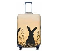 Sunset Bunny - Copertura per valigia, con coniglietto pasquale, elastica, antigraffio, antipolvere, adatta per bagagli da 56 a 61 cm, Multicolore, S