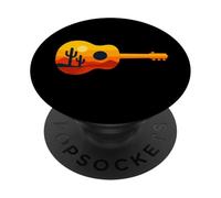 Sunset Cactus Desert Guitar Art per lettore musicale occidentale PopSockets PopGrip Adesivo