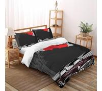 Sunset Car Set Di Biancheria Da Letto Copripiumino 2 Pezzi Morbidezza Cotone Per Coppia Adulti Doppia Con Cerniera Double（200x200cm）