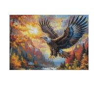 Sunset Cloud Sea Flying Bald Eagle Puzzle 1000 Pezzi Duomo Di Milano Per Adulti Splendid Celestial Critters Cartone Di Alta Qualità Stampa Ad Alta Definizione Per Decorazione Ufficio Da Passatempo Bes