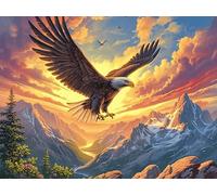 Sunset Cloud Sea Flying Bald Eagle Puzzle 1000 Pezzi Per Regalo Di Capodanno Cartone Di Alta Qualità Per Famiglie Colorful Fantasy Wildlife Per Riunioni Festive Con Poster Incluso Migliore Vendita 100