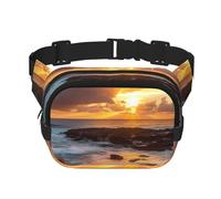 Sunset Clouds Coast Hawaii Marsupio a tracolla regolabile Grande Marsupio da viaggio Marsupio unisex