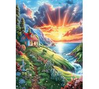 Sunset Coastal Landscape Rompicapo 1000 Pezzi Per Regalo Di Battesimo Cartone Spesso Per Bambini Wild Animals Fantasy Fairy Tale Tema Baby Per Attività Educativa Con Confezione Regalo Da Passatempo 30