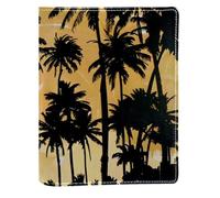 Sunset Coconut Tree - Copertina per libro sostituibile, in pelle PU, riutilizzabile, adatta per notebook da 148 x 210 mm