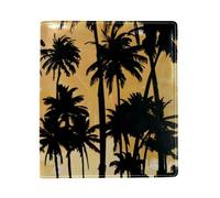 Sunset Coconut Tree - Copertina per libro sostituibile, in pelle sintetica, riutilizzabile, adatta per notebook da 24,9 x 27,9 cm