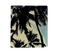 Sunset Coconut Tree - Copertina per libro sostituibile, in pelle sintetica, riutilizzabile, adatta per notebook da 24,9 x 27,9 cm