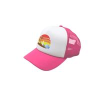Sunset Collection Pplid Trucker Hats for Humans Elegh Sun Protection Human Hat da abbinare e gemello con il tuo cane (Pink Island)