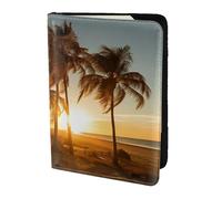 Sunset Colorful Clouds Palm Tree 2 stampa passaporto, custodia porta passaporto portafoglio portafoglio portafoglio per carte e documenti