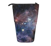 Sunset Flower Field Print Pencil Case Cute Standing Pencil Pouch Retrattile Portapenne Caso Cancelleria Bag, Universe Milky Way Galaxy, Taglia unica, Portamonete