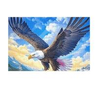 Sunset Flying Bald Eagle Rompicapo 1000 Pezzi Per Nonni E Nipoti Wildlife Cartone Rigido Esercizio Mentale Per Serate in Famiglia Da Passatempo Con Poster Incluso 1000 PCS