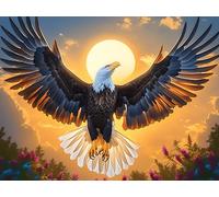 Sunset Flying Bald Eagle Rompicapo 1000 Pezzi Per Regalo Di Halloween Cartone Rigido Per Adulti Colorful Fantasy Wildlife Tema Horror Per Feste Con Amici Edizione Limitata Top Vendita 1000 PCS/75x50cm