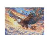 Sunset Flying Eagle Rompicapo 300 Pezzi Toscana Per Famiglie Bloom Sunset Glow Cartone Rigido Per Attività Educativa Bambini Da Passatempo Con Poster Incluso Migliore Vendita 300 PCS
