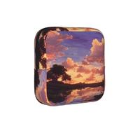 Sunset Glow Print - Borsa per assorbenti igienici, con cerniera, per donne e ragazze