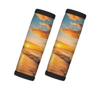 Sunset Hawaii Beach Bagagli Wrap 2PCS Sea Ocean Valigia Maniglia Copertura con Identificatori Morbido Neoprene Valigia Grip Wrap Accessori da Viaggio