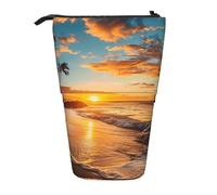 Sunset Hawaii Beach Standing Pencil Case Sea Ocean Portapenne Telescopico Astuccio Pop Up Cosmetici Borsa Cancelleria Organizzatore per Scuola Ufficio Viaggi