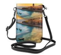 Sunset in Barcelona Borsa Messenger Antifurto Leggera Piccola Resistente all'usura Portatile e Pratica per Viaggi e Uso quotidiano