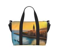 Sunset in Barcelona Prints, borsa a tracolla da viaggio, comoda, leggera e impermeabile, adatta per viaggi e uso quotidiano.