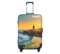 Sunset in Barcelona Travel Luggage Cover per 45-81 cm Lavabile e resistente ai graffi, Tramonto A Barcellona, Small