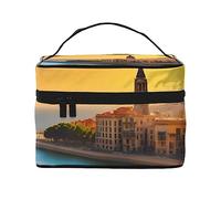 Sunset in Barcelona - Trousse da viaggio per cosmetici da viaggio per uomini e donne, adatta per articoli da toeletta, Nero , Taglia unica