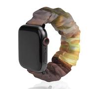 Sunset in Paradise Summer Scrunchie Cinturino di ricambio morbido elastico compatibile con Apple Watch, 42mm/44mm, Acciaio inossidabile, Nessuna pietra preziosa