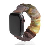 Sunset in Paradise Summer Scrunchie Cinturino di ricambio morbido elastico compatibile con Apple Watch, 42mm/44mm, Acciaio inossidabile, Nessuna pietra preziosa