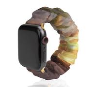 Sunset in Paradise Summer Scrunchie Cinturino di ricambio morbido elastico compatibile con Apple Watch, 42mm/44mm, Acciaio inossidabile, Nessuna pietra preziosa