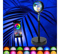 Sunset Lamp with Phone APP Remote-16 Colors LED Projection Light-Ambient Lighting Mood Setting-Golden Hour Light Photography Tiktok-USB Night Lights-Cool Room Decor for Bedroom Game Room-Kids Adults
