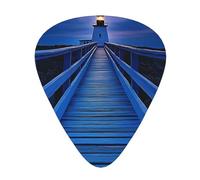 Sunset Lighthouse - Set regalo di plettri per chitarra acustica, elettrica e basso, regalo perfetto per gli amanti della chitarra e i musicisti
