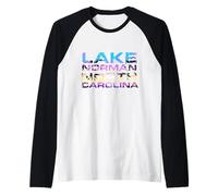 SUNSET LKN Lake Norman, regalo in difficoltà per lo stato della Carolina del Nord Maglia con Maniche Raglan