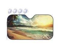 Sunset on The Beach Parasole per parabrezza auto 2025 parasole pieghevole per auto divertente visiera parasole anteriore copertura per interni automobilistici protezione solare piccola