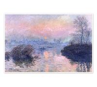 Sunset on the Seine at Lavacourt Poster di Claude Monet 21 x 14 cm Lilla Quadri Decorazione per pareti