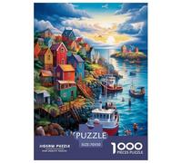 Sunset over The Harbour Jigsaw Puzzle Impossibili 1000 Pezzi Decorazione Per La Casa. Giochi Rilassamento E Intelligence Per Adulti E Ragazzi Da 14 Anni 70x50cm/1000pcs
