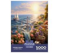 Sunset over The Harbour Jigsaw Puzzle Impossible 1000Pcs Decorazione Per La Casa. Giochi Rilassamento E Intelligence Per Adulti E Bambini Da 12 Anni 38x26cm/1000pcs