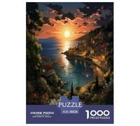 Sunset over The Harbour Jigsaw Puzzle Impossible 1000Pcs Decorazione Per La Casa. Rilassamento E Intelligence Per Adulti E Bambini Da 12 Anni 38x26cm/1000pcs