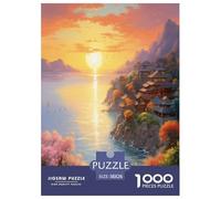 Sunset over The Harbour Puzzle Impossibili 1000Pcs Decorazione Per La Casa. Giochi Rilassamento E Intelligence Per Adulti E Ragazzi Da 14 Anni 38x26cm/1000pcs