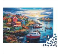 Sunset over The Porto Jigsaw Puzzle Impossible 1000 Pezzi Decorazione Per La Casa. Rilassamento E Intelligence Per Adulti E Ragazzi Da 14 Anni 1000pcs (75x50cm)
