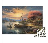 Sunset over The Porto Jigsaw Puzzle Impossible 1000Pcs Decorazione Per La Casa. Rilassamento E Intelligence Per Adulti E Bambini Da 12 Anni 1000pcs (75x50cm)