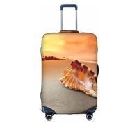 Sunset Over The Sea con la conchiglia copertura bagagli valigia trolley protezione elastica lavabile antigraffio misura 45-81 cm, bianco, S