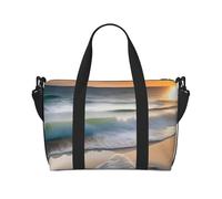 Sunset Over The Waves - Borsa a tracolla da viaggio, comoda, leggera e impermeabile, adatta per viaggi e uso quotidiano.
