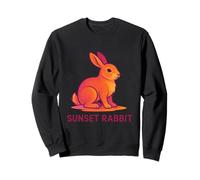 Sunset Rabbit Warm Glow Art Felpa