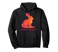 Sunset Rabbit Warm Glow Art Felpa con Cappuccio